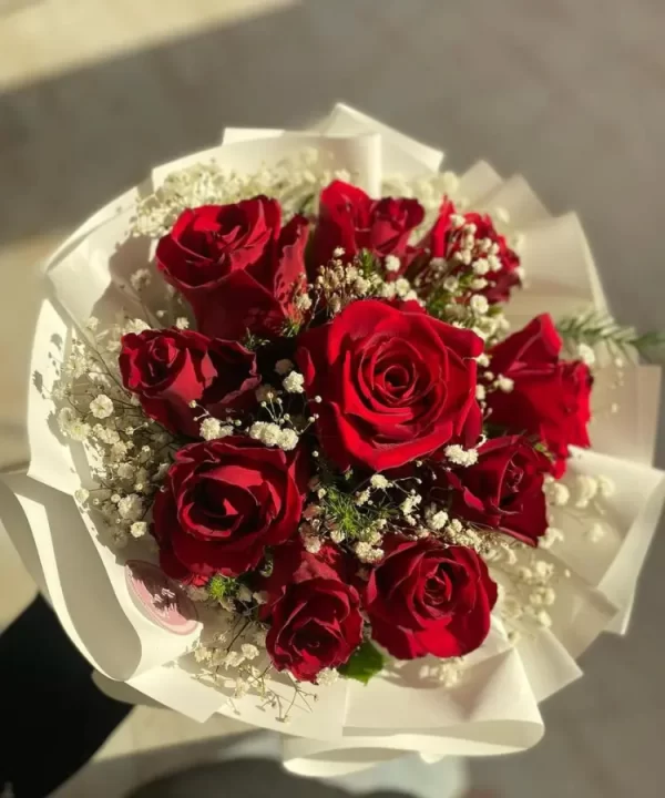 Romantic Scarlet Bouquet - Image 2