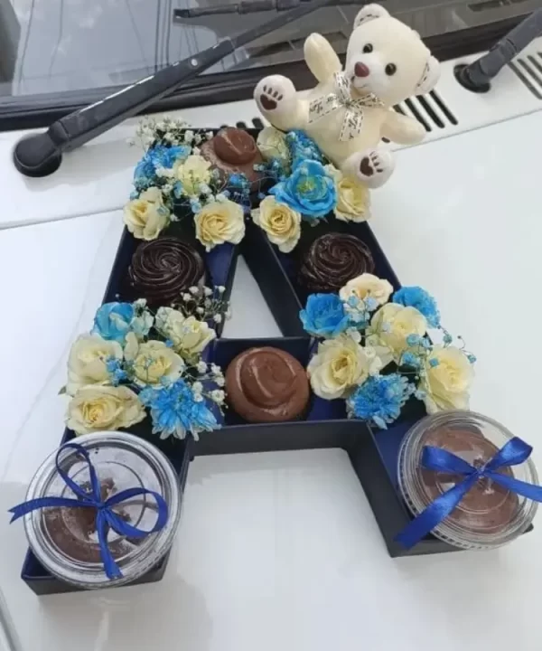 A-Initial Customized Floral Tray